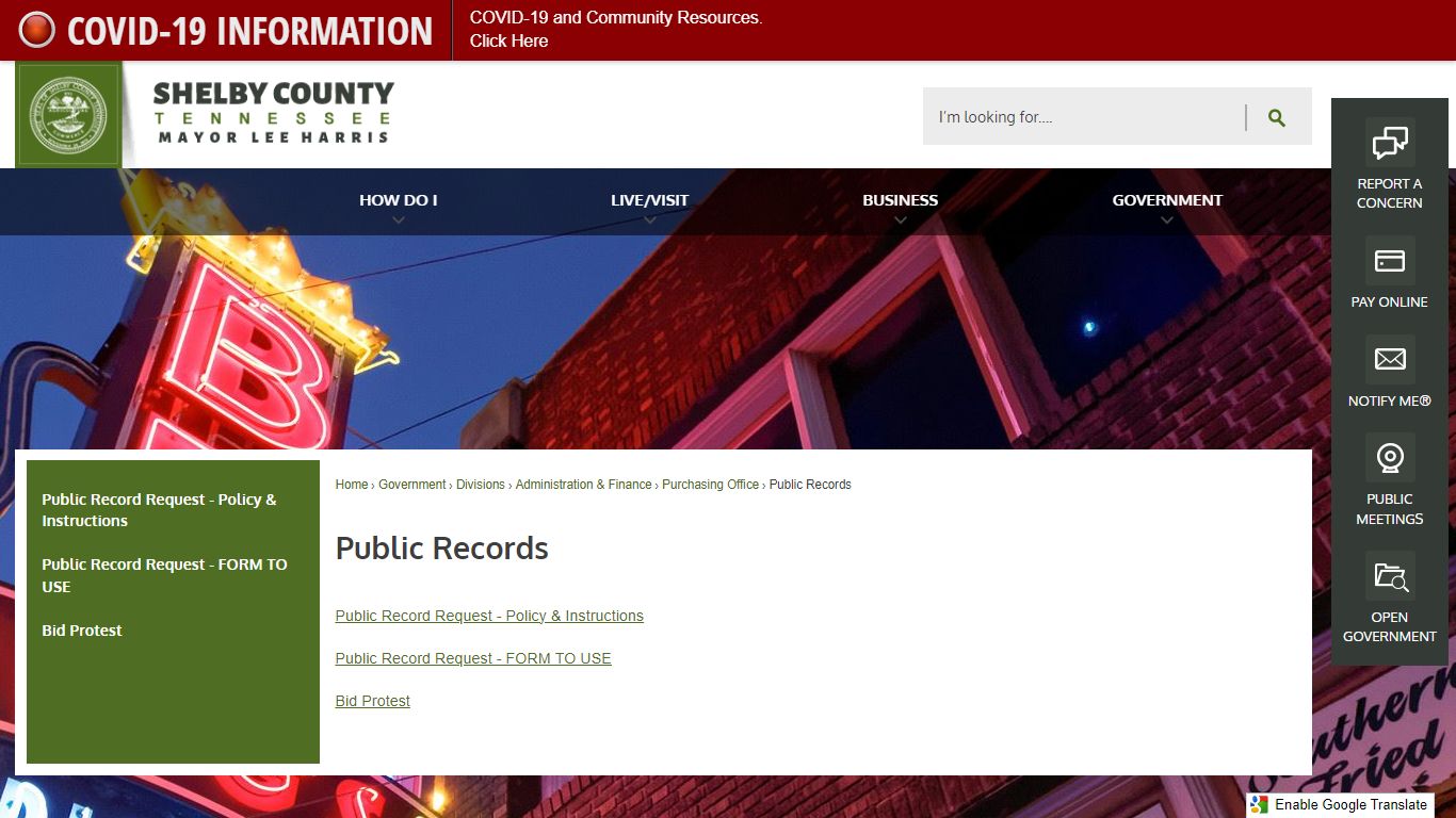 Public Records | Shelby County, TN - Official Website